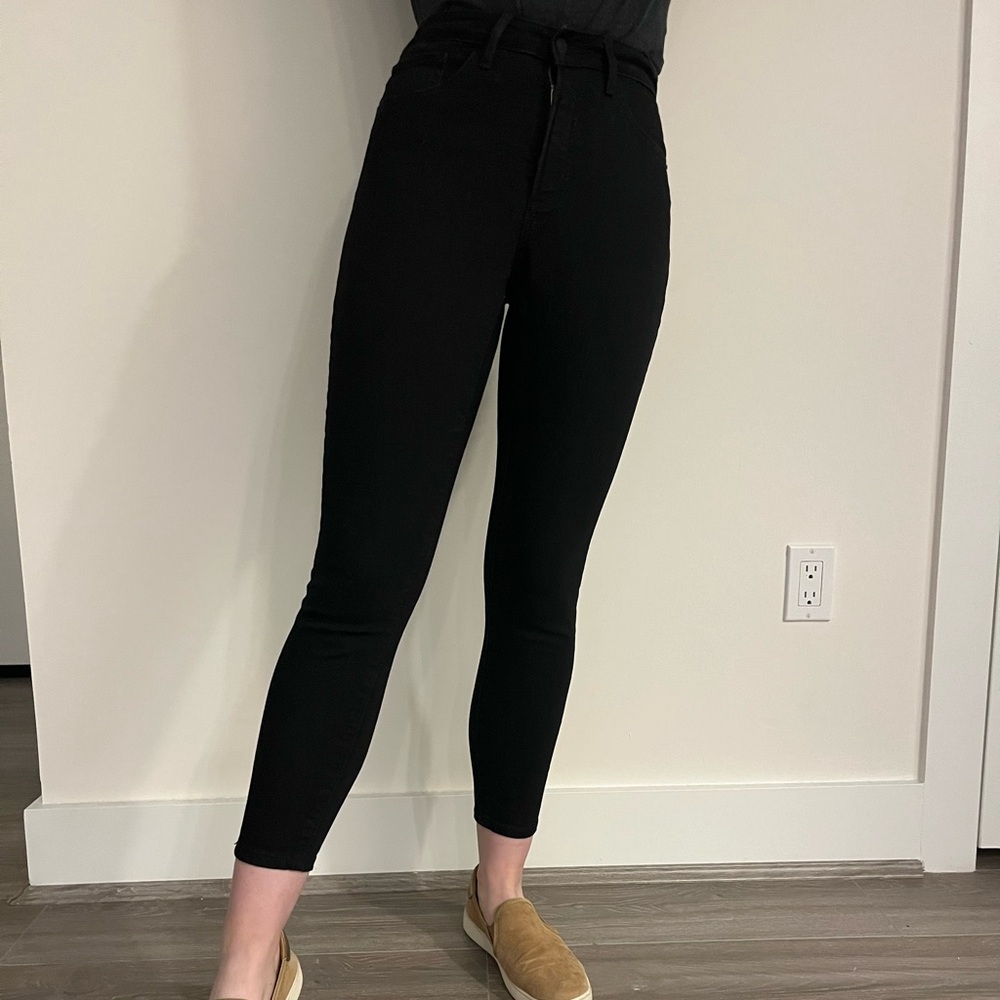 Express Black Curvy Skinny High Rise Jeans
